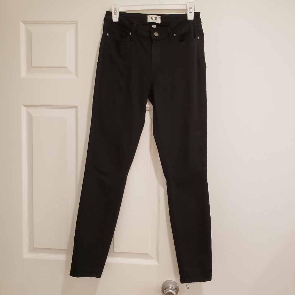 PAIGE Verdugo Ultra Skinny Black Jeans 28